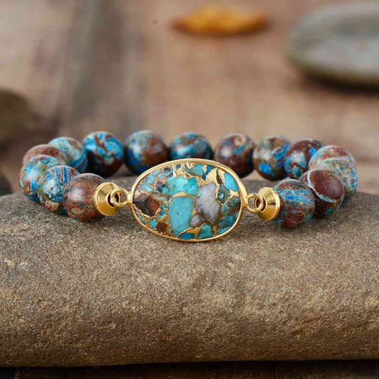 Natural Stone Beaded Bracelet (Rally)