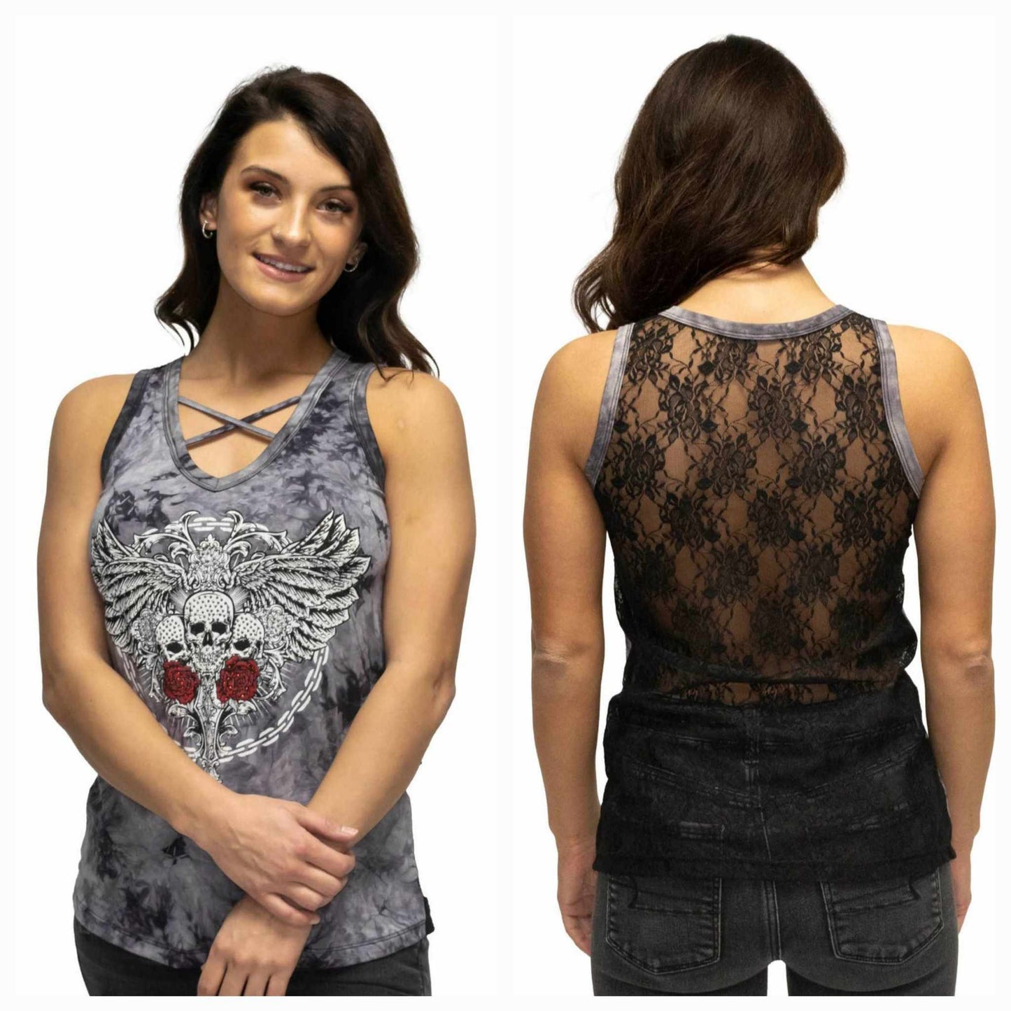 Chain Link Skulls Top