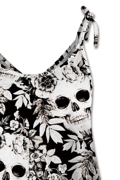 Rally Skull Print Scoop Neck Cami