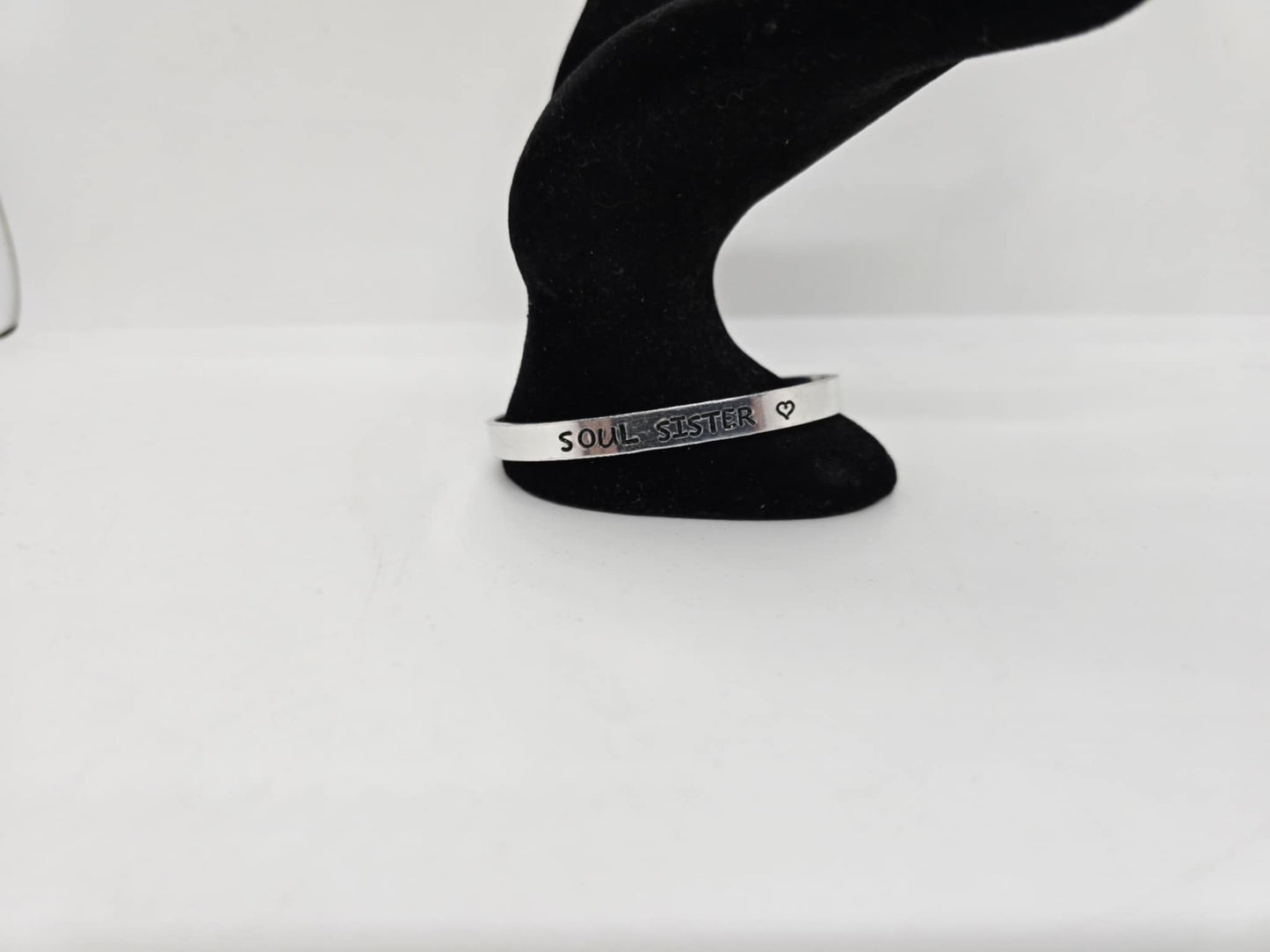 SOUL SISTER Adjustable Silver or Brass Cuff Bracelet (Sku8343)