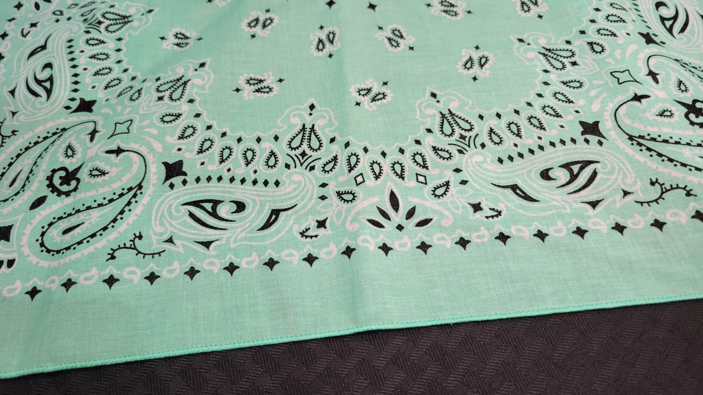 Plain Mint Green Bandana (Sku8463)