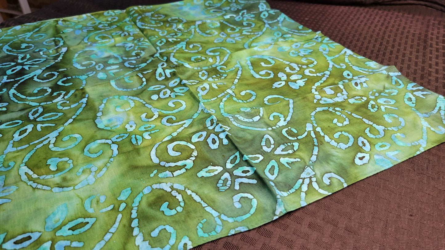 Plain Green and Turquoise Bandana (Sku8520)