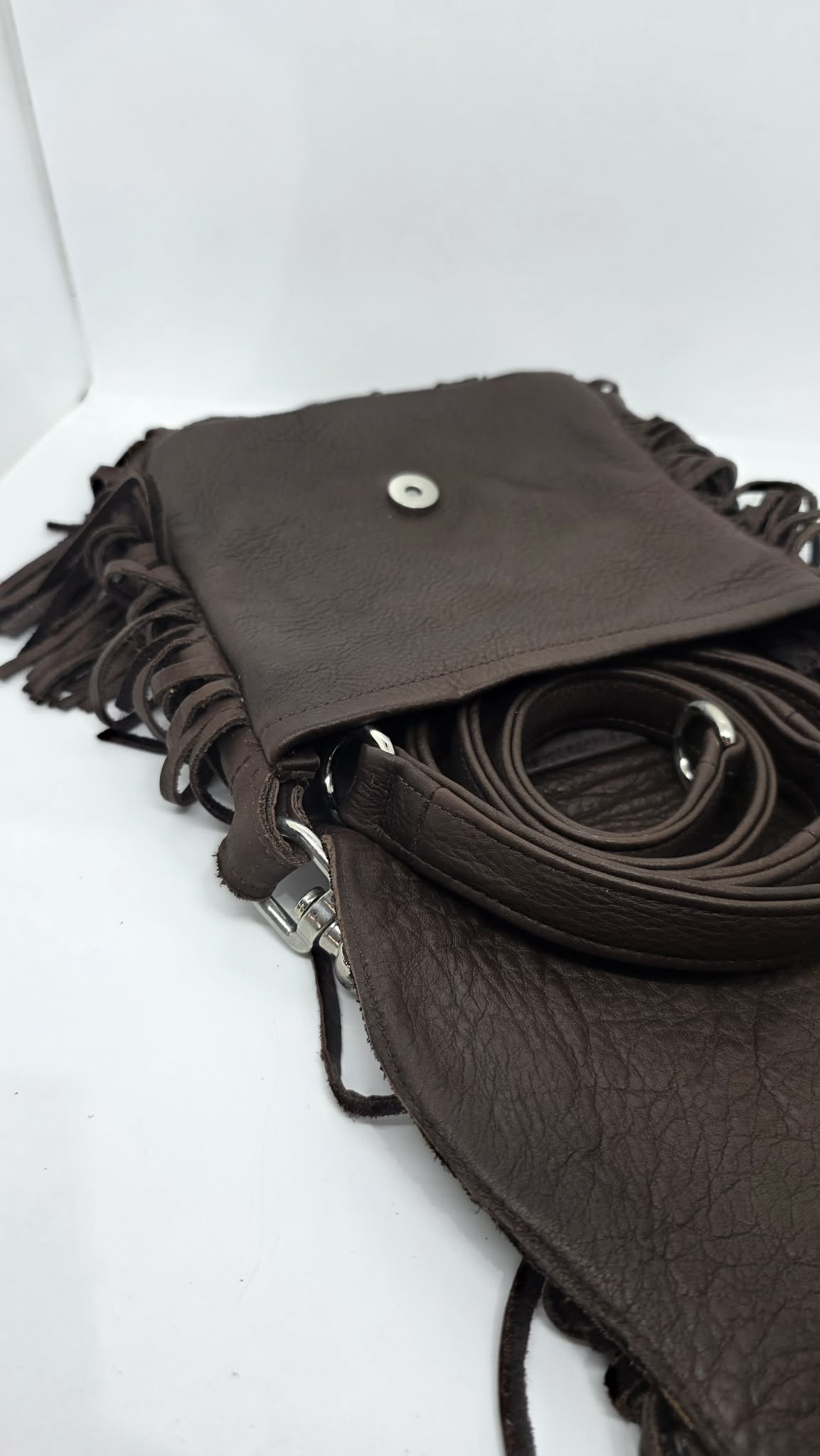 Brown Buck Skin Purse with Indian head