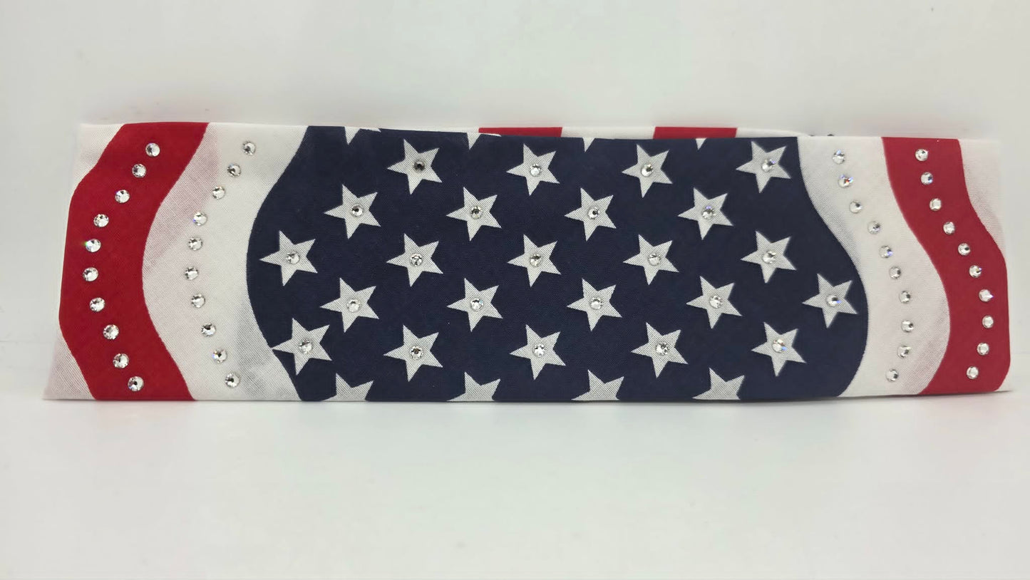 Bargain Flag with Diamond Clear Crystals (Sku8065)