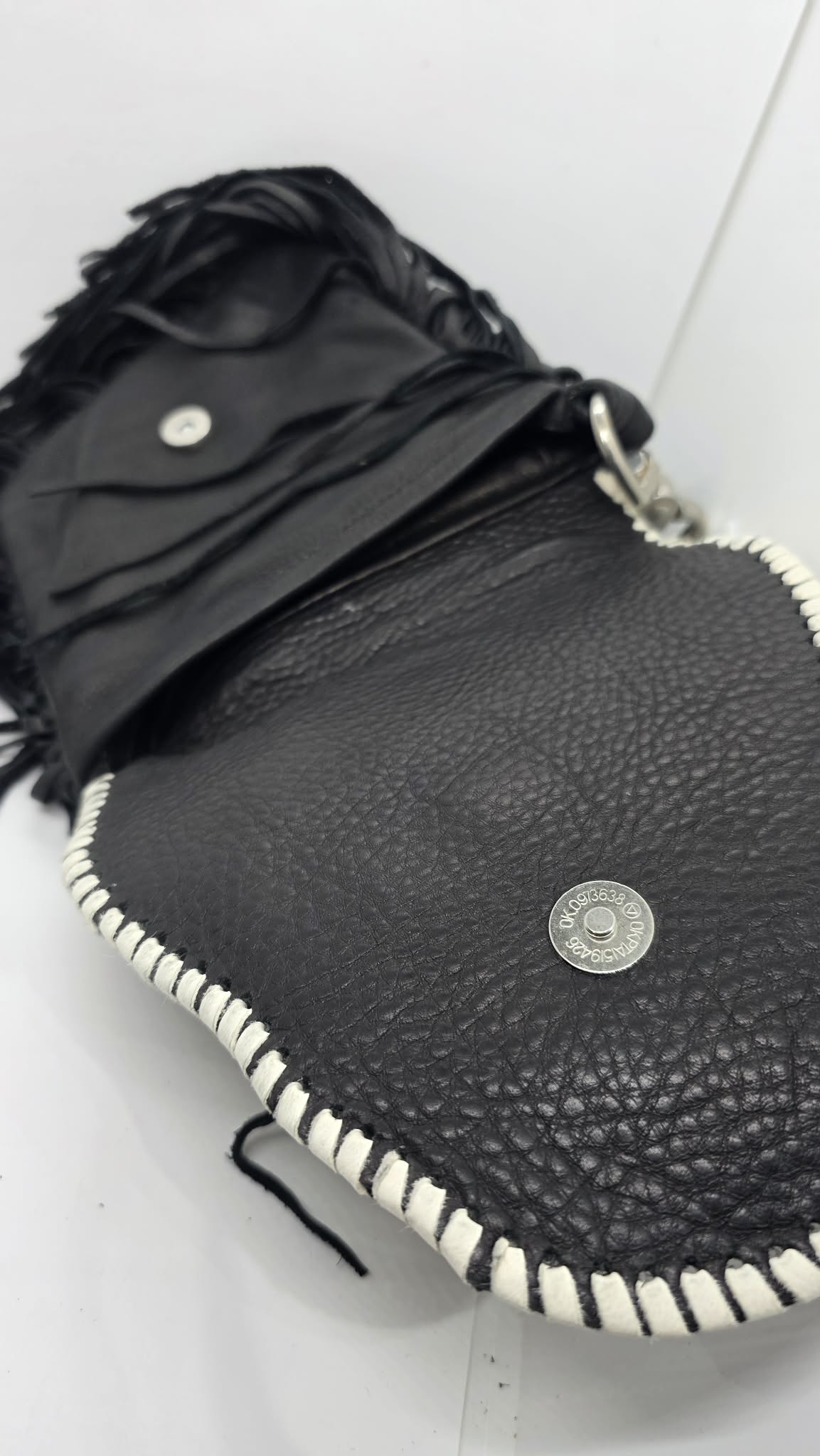 Black and White Buck Skin Purse