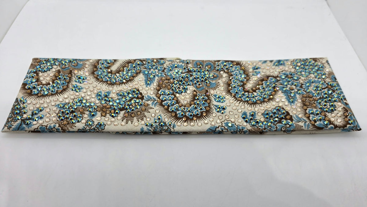 Super LeeAnnette Flower Dragon Bandana with Dark Red Shimmer, Honey and Brown Austrian Crystals (S48206)