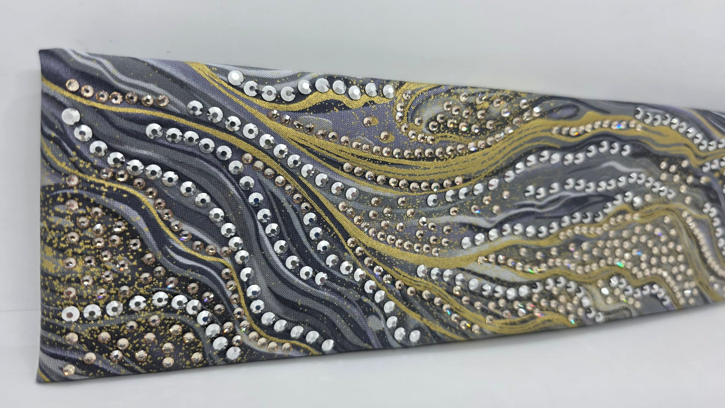 Super LeeAnnette Silver Fox Bandana with Chrome and Honey Austrian Crystals (S48134)