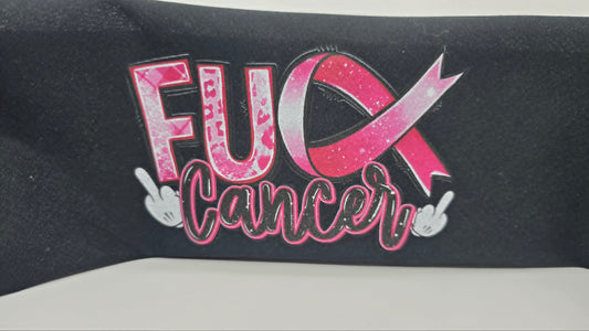 Plain FU Cancer on Black Bandana (Sku8549)