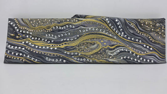 LeeAnnette Silver Fox Bandana with Chrome and Honey Austrian Crystals (L40226)