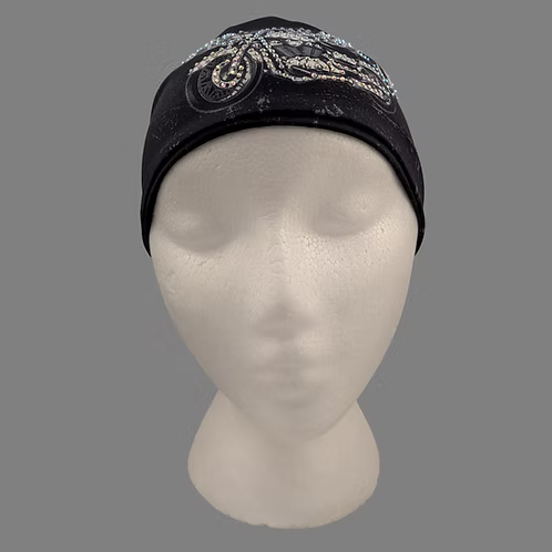 Stretchy Headband Motorcycle and Wings with Aurora Borealis Crystals (Sku5495)