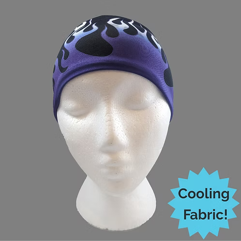 Stretchy Headband Purple Flames no crystals (Sku5510)
