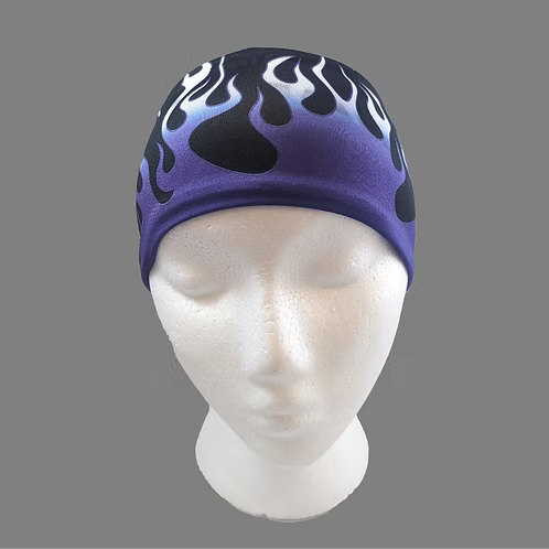Stretchy Headband Purple Flames no crystals (Sku5510)