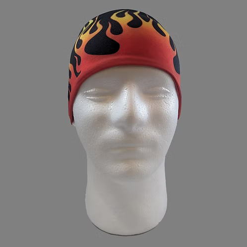 Stretchy Headband Orange Flames no crystals (Sku5509)