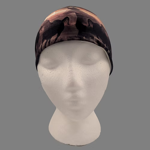 Stretchy Headband Plain Patriotic Horses (Sku5459)