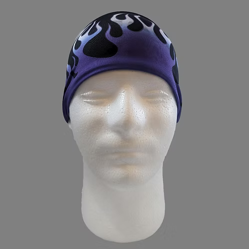 Stretchy Headband Purple Flames no crystals (Sku5510)