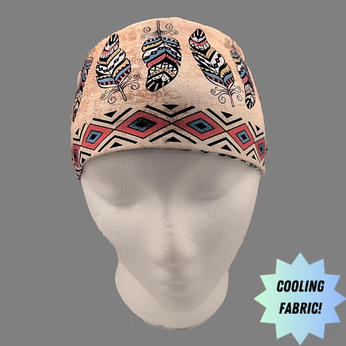 Stretchy Headband Plain Aztec Feather (Sku5458)