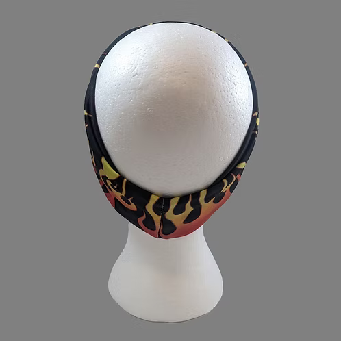 Stretchy Headband Orange Flames no crystals (Sku5509)