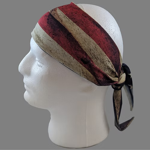 Tie-Back Stretchy Plain Distressed Flag (Sku5461)