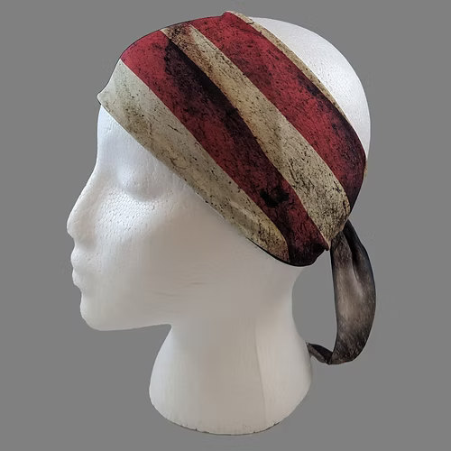 Tie-Back Stretchy Plain Distressed Flag (Sku5461)