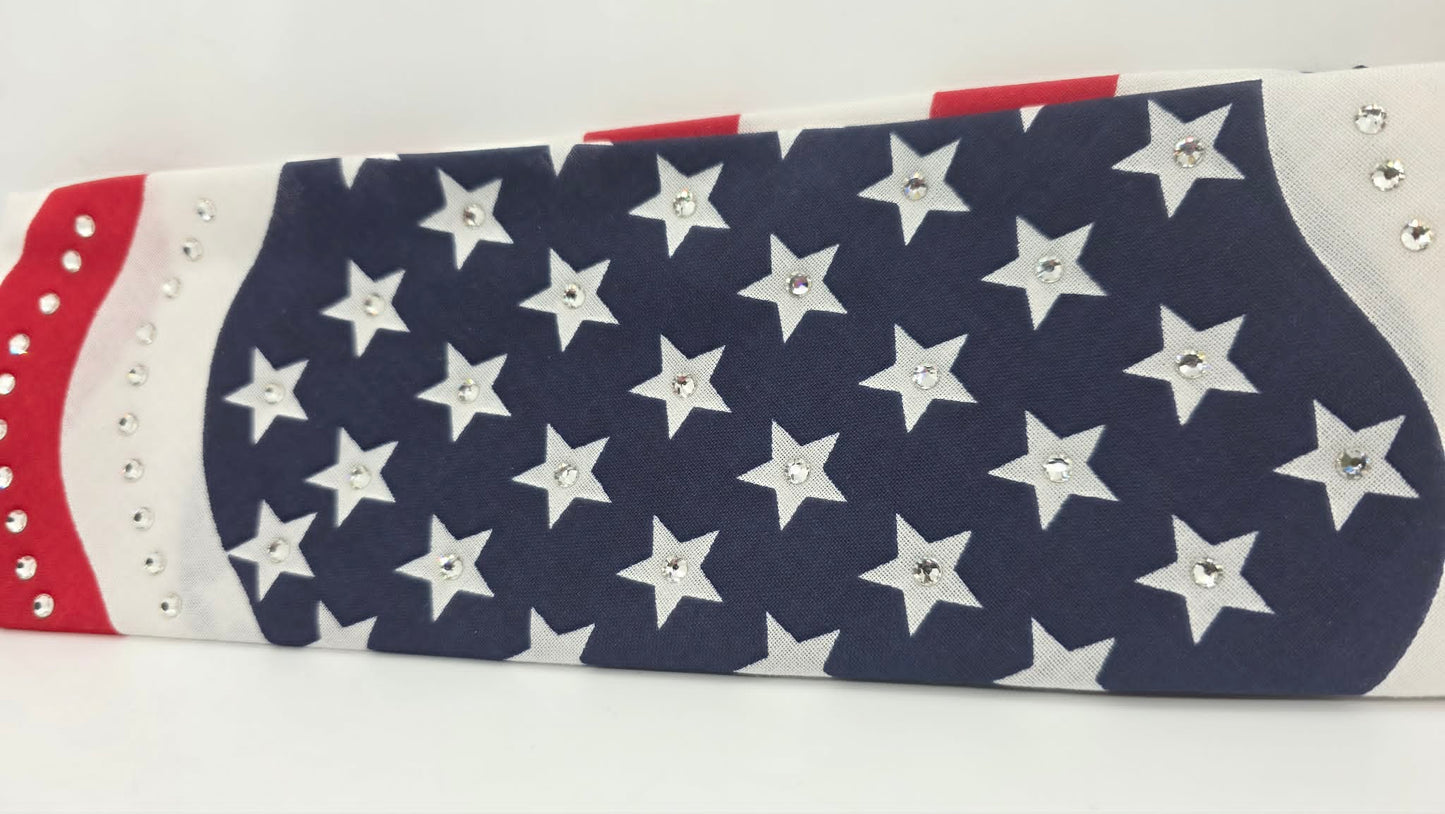 Bargain Flag with Diamond Clear Crystals (Sku8065)