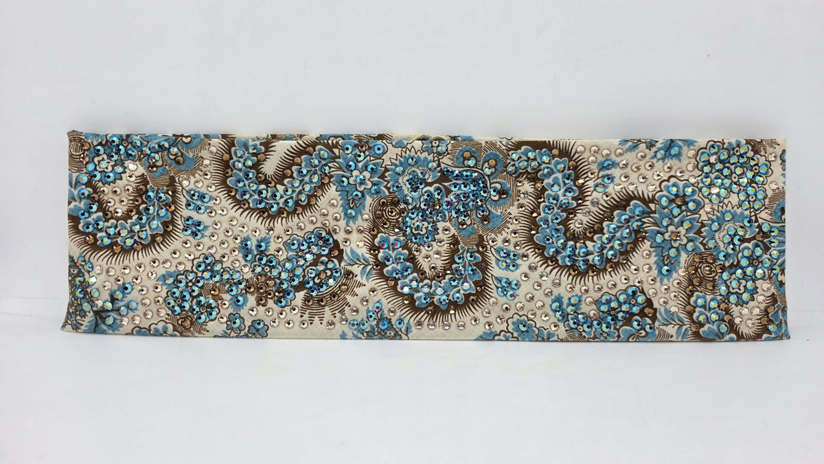 Super LeeAnnette Flower Dragon Bandana with Dark Red Shimmer, Honey and Brown Austrian Crystals (S48206)