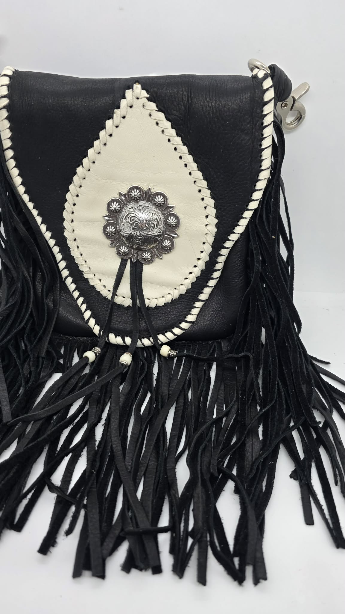 Black and White Buck Skin Purse