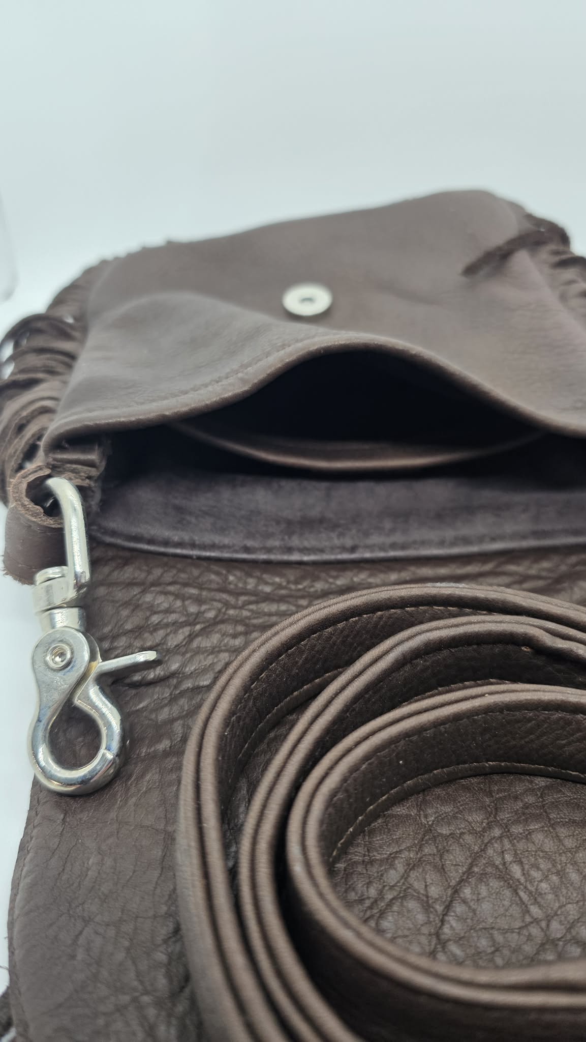 Brown Buck Skin Purse with Indian head