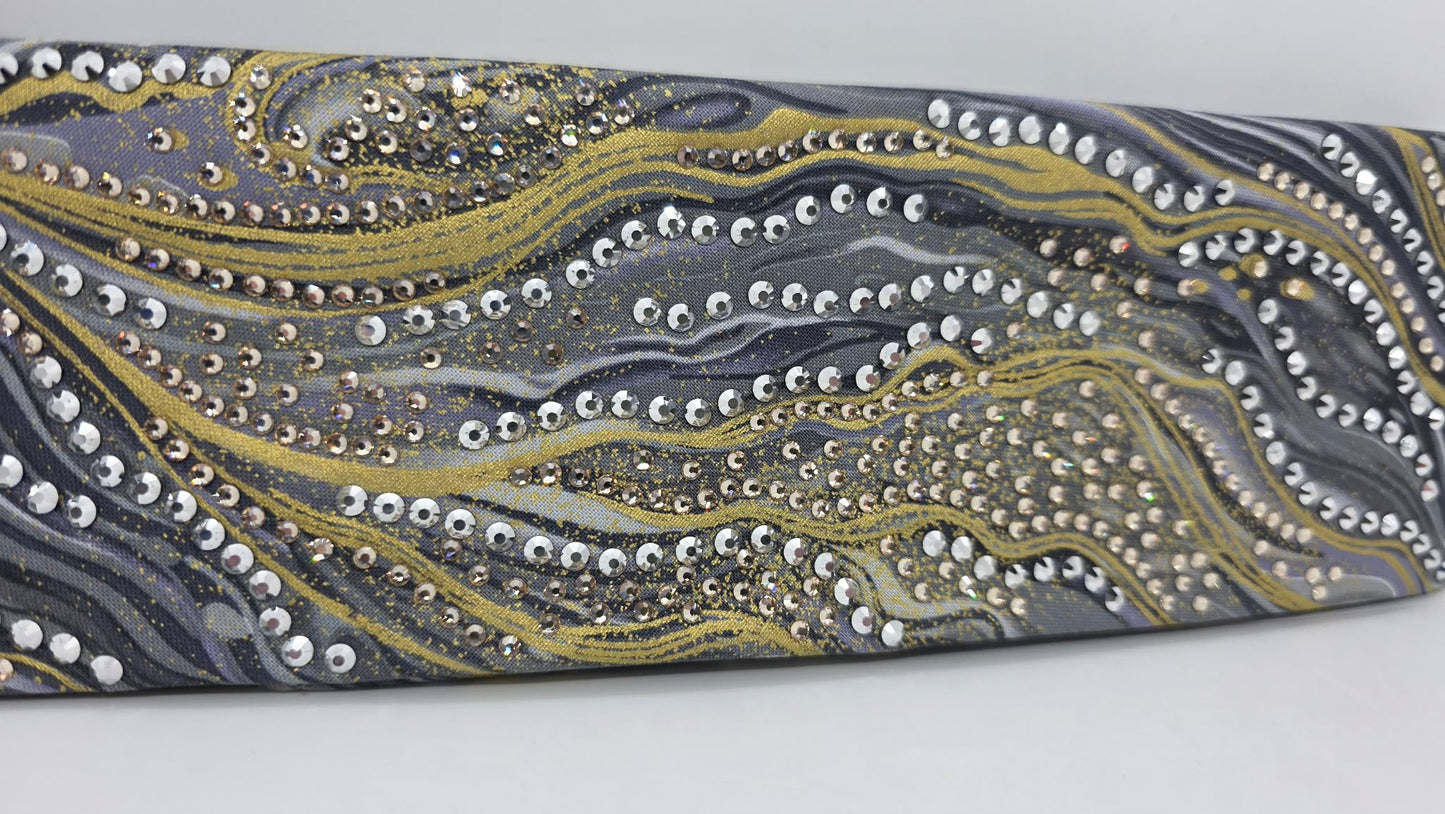 Super LeeAnnette Silver Fox Bandana with Chrome and Honey Austrian Crystals (S48134)