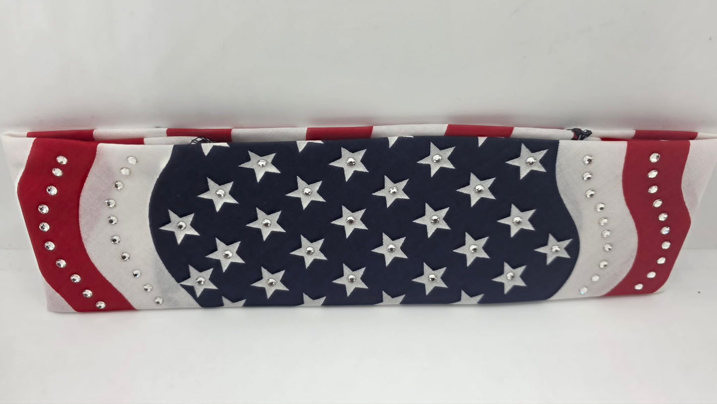 Bargain Flag with Diamond Clear Crystals (Sku8065)