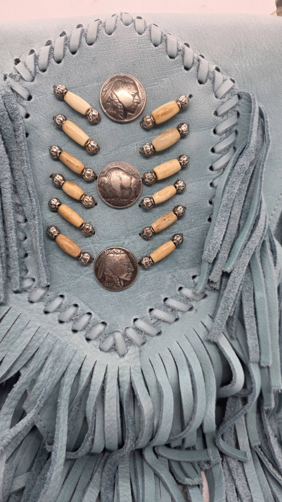 Turquoise Buck Skin Purse