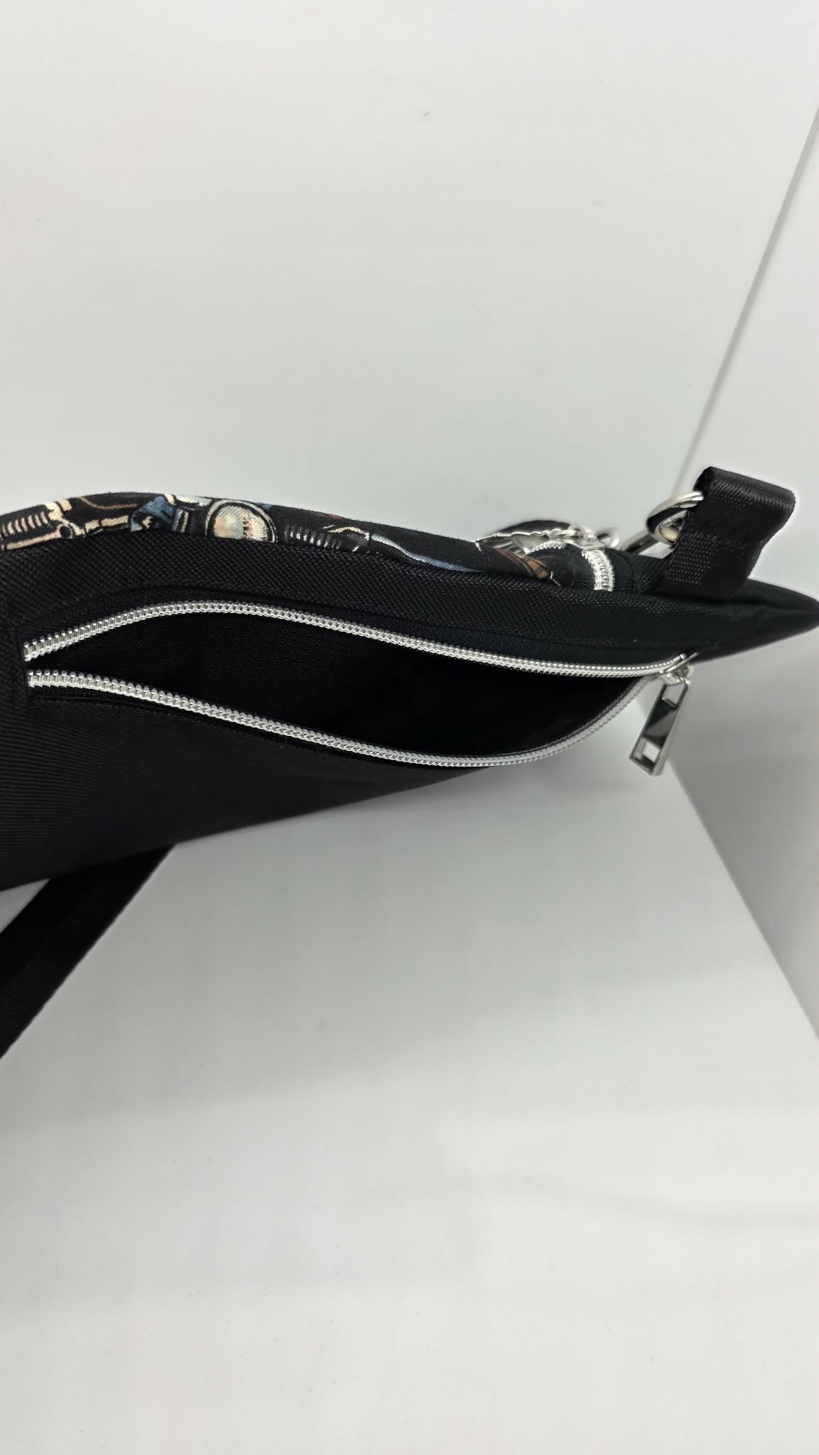 Skeletons on Motorcycles Crossbody Canvas Purse/bag