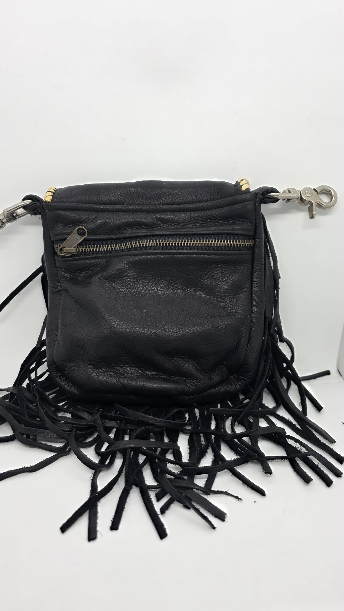 Black and Cream Buck Skin Purse