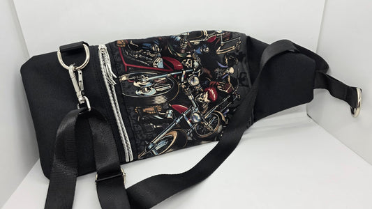 Skeletons on Motorcycles Crossbody Canvas Purse/bag