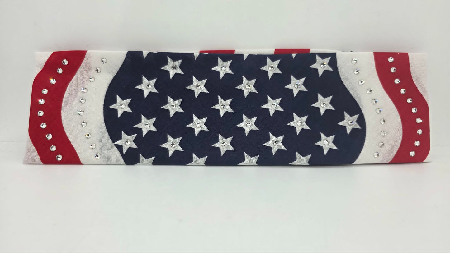 Bargain Flag with Diamond Clear Crystals (Sku8065)