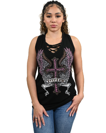 Black Freedom Crest Tank