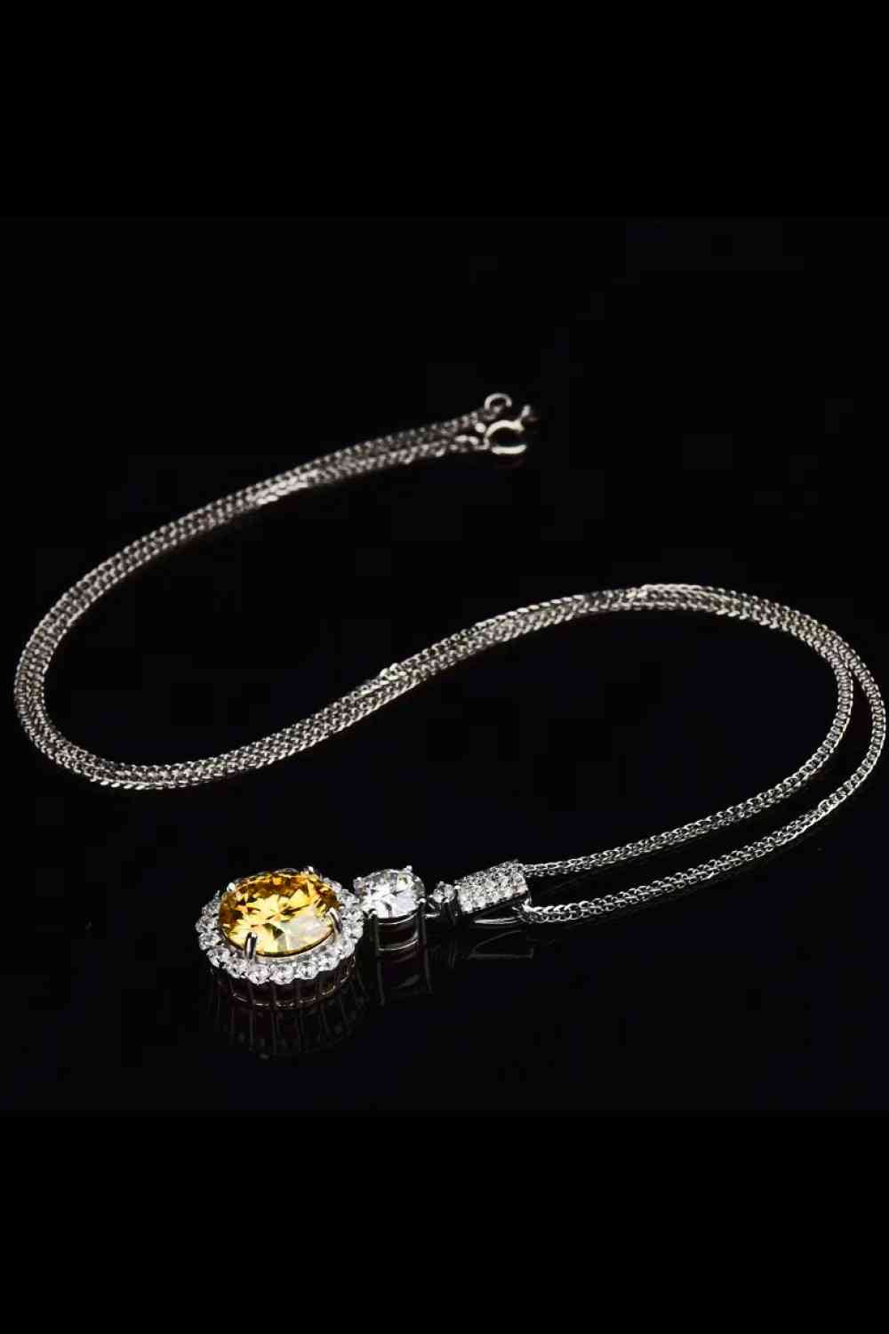 Canary Yellow 6 Carat Moissanite Pendant Necklace
