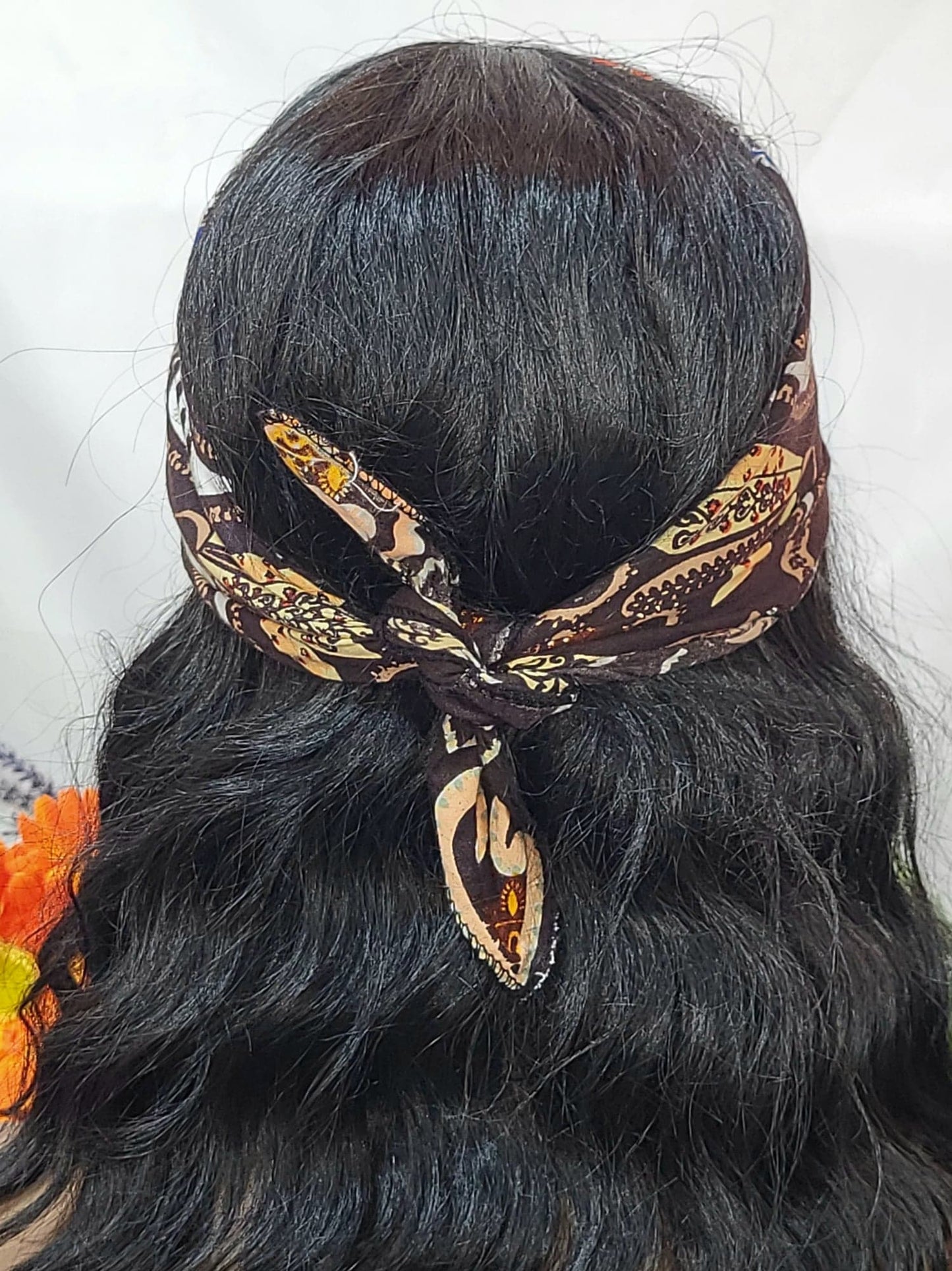 Brown and Cream Indian with Diamond Clear Austrian Crystals (Sku1603)