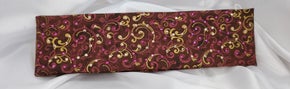 Rose and Gold Scroll with Fuchsia and Gold Swarovski Crystals (Sku1836)