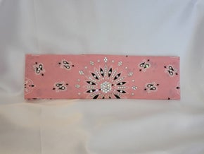 Light Pink Paisley with Diamond Clear Austrian Crystals (Sku2151)