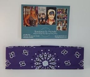 Purple Paisley with Purple and Diamond Clear Swarovski Crystals (Sku2482)