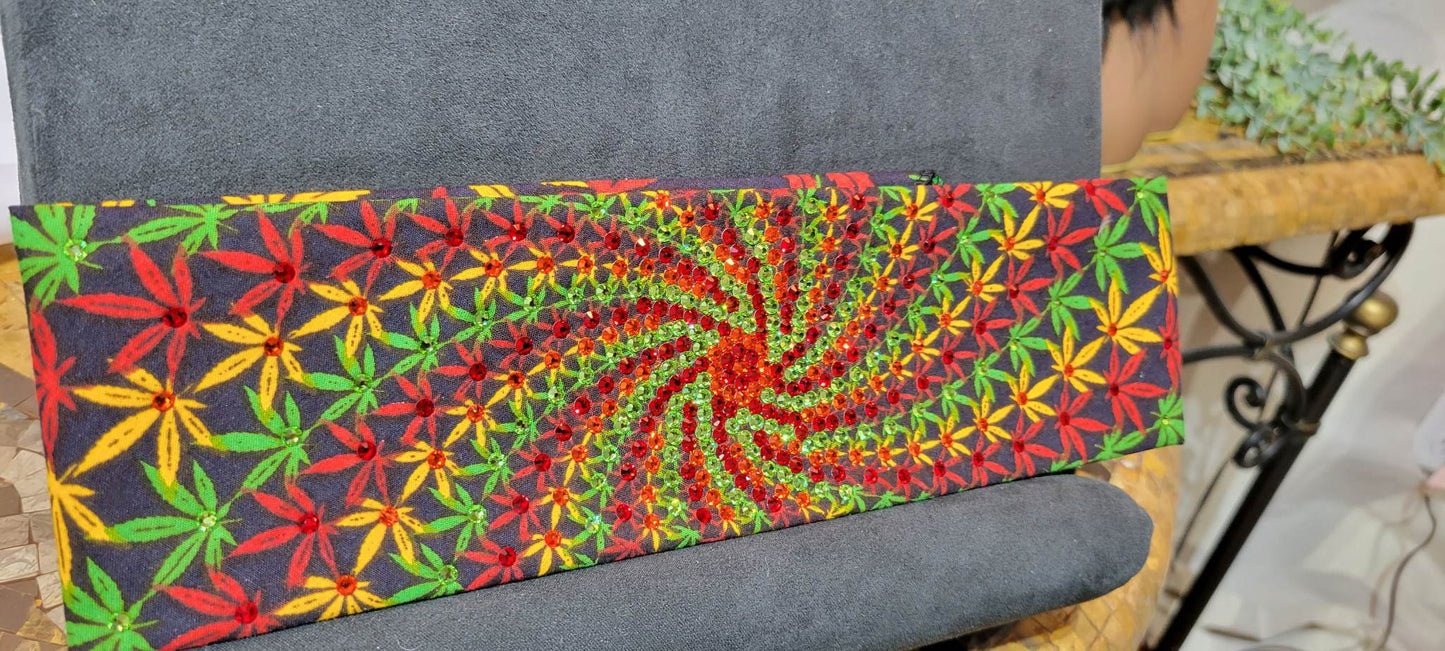 LeeAnnette Spiral Hemp with Red, Orange and Peridot Austrian Crystals (sku4242)
