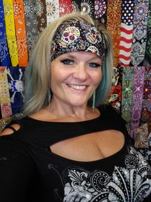 LeeAnnette Gray Sugar Skulls with Multi-Colors of Austrian Crystals (Sku4002)