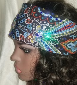 LeeAnnette Blue Indian with Dark Blue, Turquoise and Diamond Clear Austrian Crystals (Sku4015)