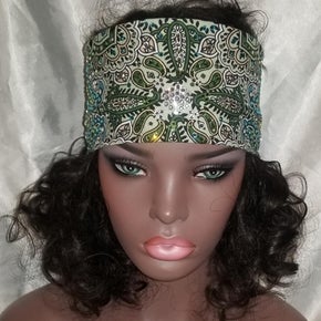 LeeAnnette Mint Indian with Light Green, Turquoise and Diamond Clear Austrian Crystals (Sku4016)
