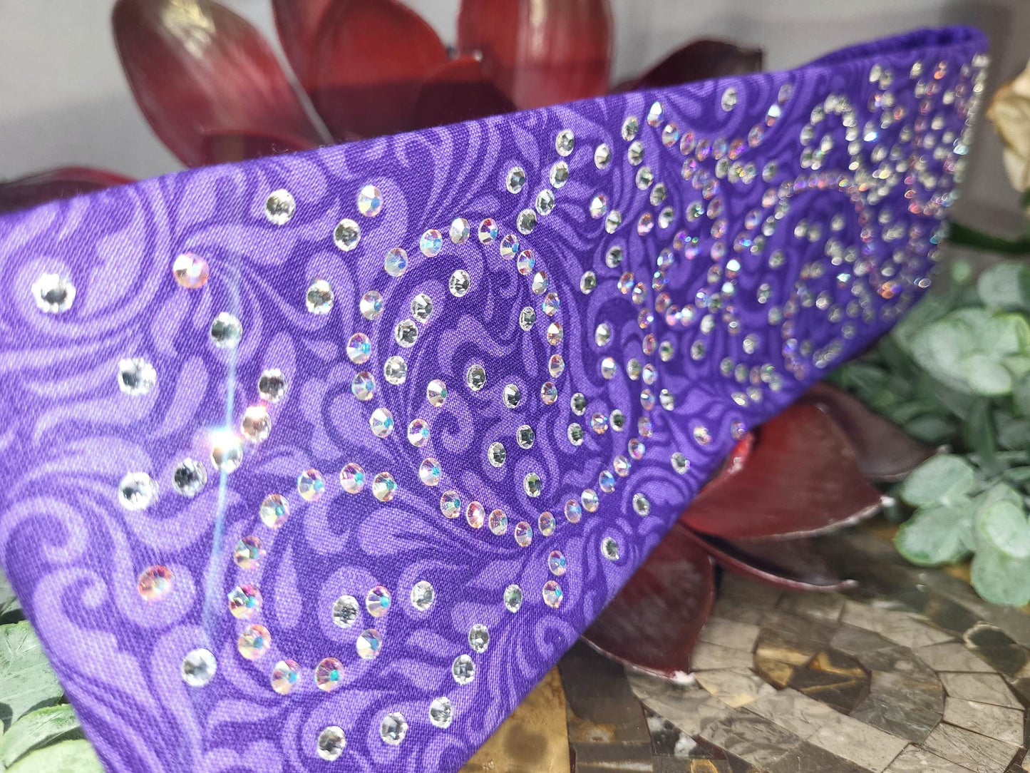 LeeAnnette Fancy Purple with Aurora Borealis and Diamond Clear Austrian Crystals (sku4259)