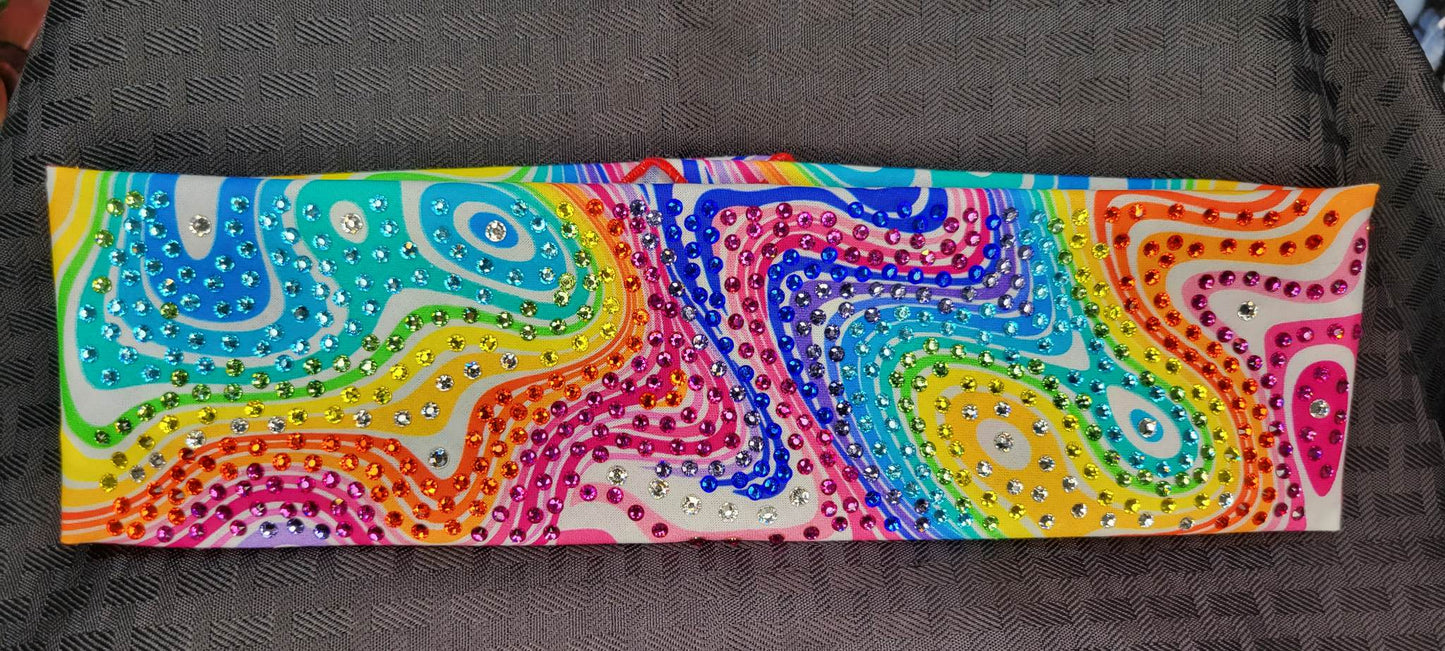 Super LeeAnnette Rainbow Swirl with Multi-Colors of Austrian Crystals (sku4537)