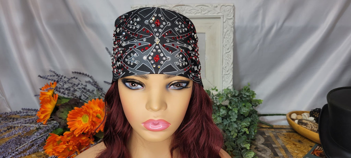 LeeAnnette Tribal with Red and Diamond Clear Austrian Crystals (sku4550)