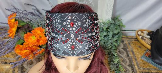 LeeAnnette Tribal with Red and Diamond Clear Austrian Crystals (sku4550)