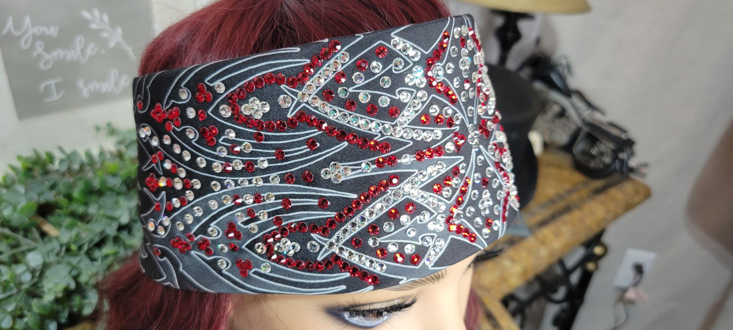 Super LeeAnnette Tribal with Red and Diamond Clear Austrian Crystals (sku4554)