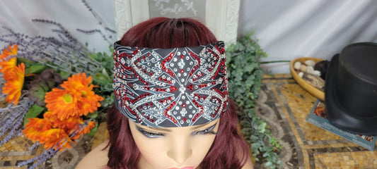 Super LeeAnnette Tribal with Red and Diamond Clear Austrian Crystals (sku4554)